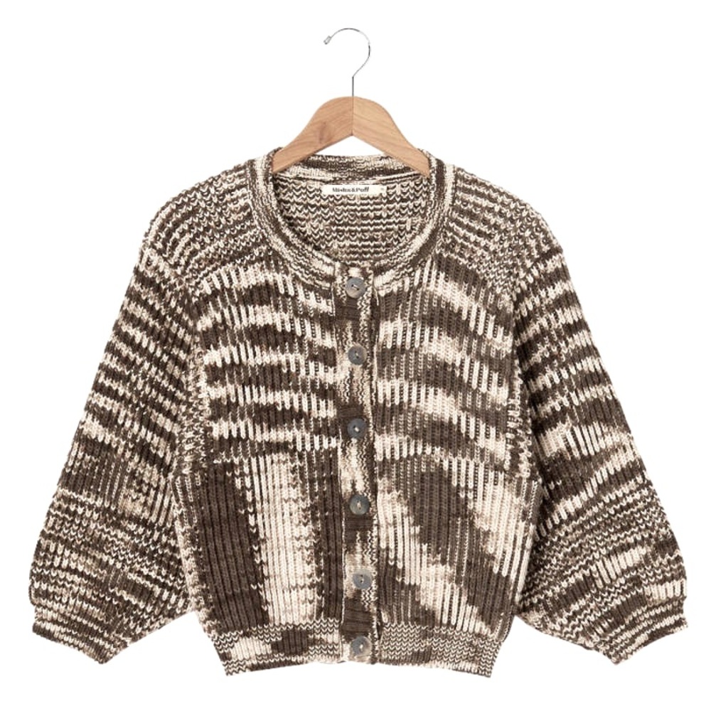 Misha & Puff Fisherman Cardigan Bark Space Dye M/L
